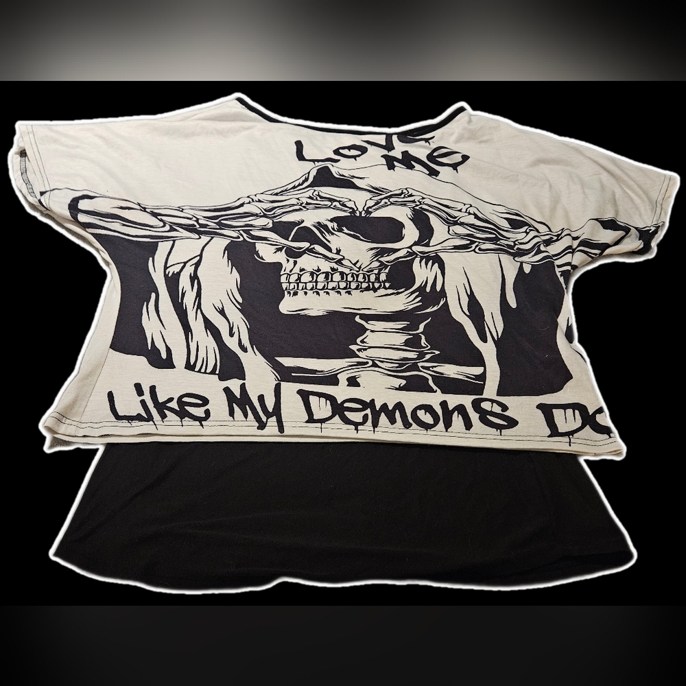 Black and White Graphic Tee 2 Piece